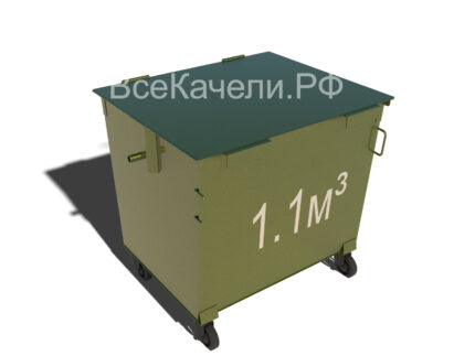Контейнер для мусора объем 1.1м³ (евроформа) Б9 купить, цена, заказать, Краснодар